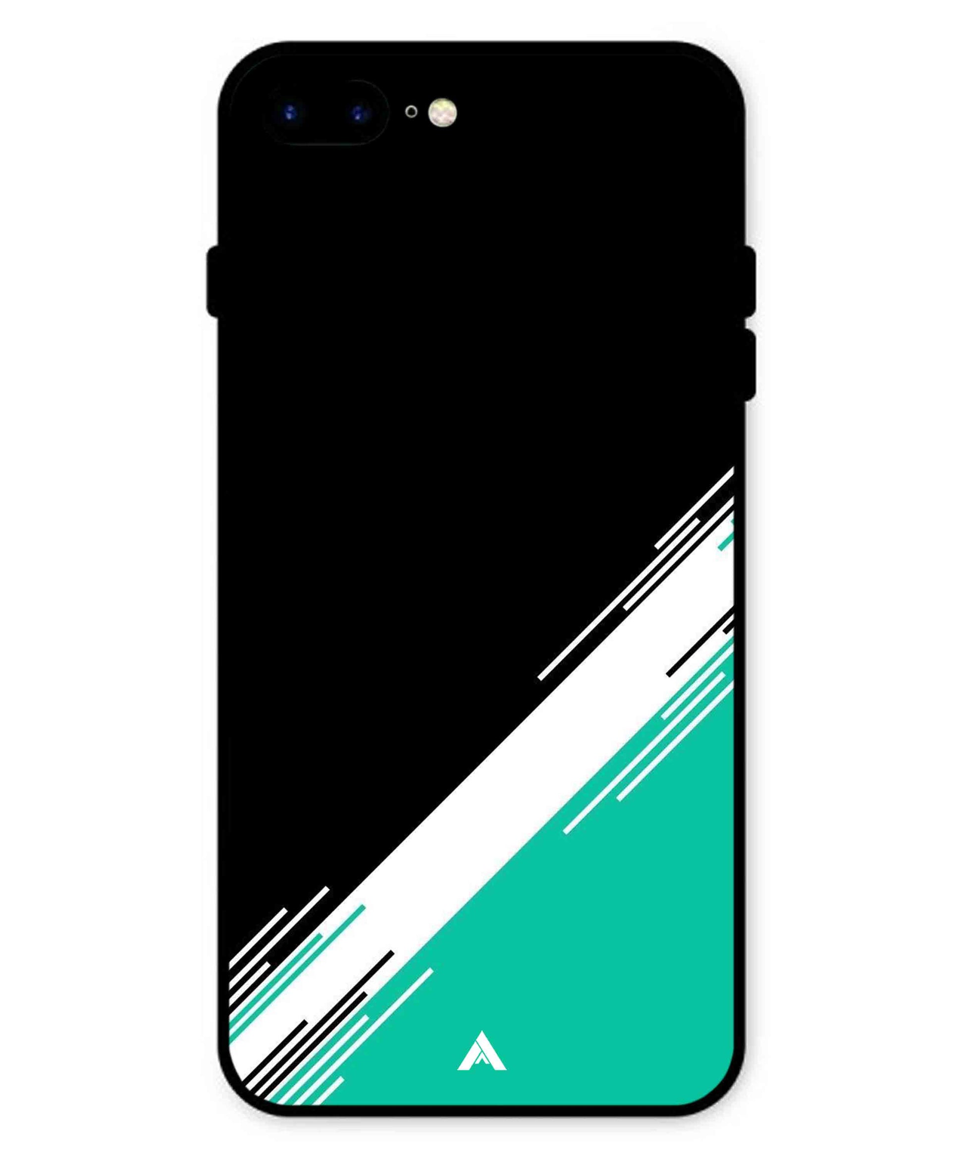 Stripe Pattern 5 Metal Back Cover Phone Case for iPhone 8 Plus