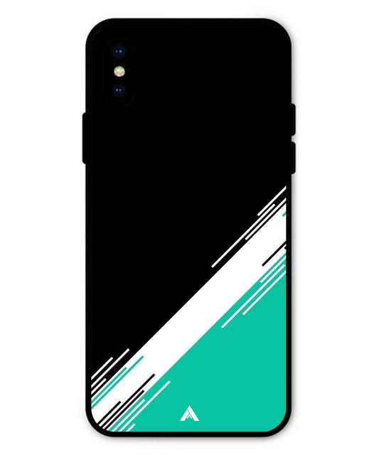 Stripe Pattern 5 Metal Back Cover Phone Case for iPhone Xs