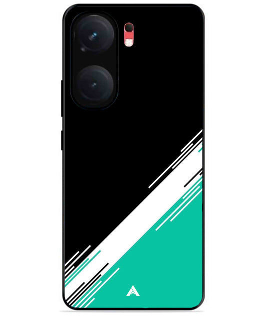 Stripe Pattern 5 Metal Back Cover Phone Case for iQOO Neo 9 Pro