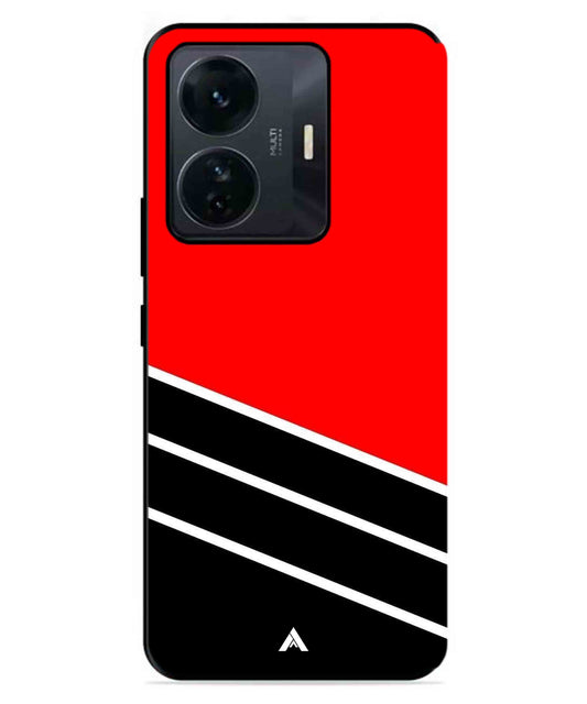 Stripe Pattern 7 Metal Back Cover Phone Case for IQOO Z6 Pro