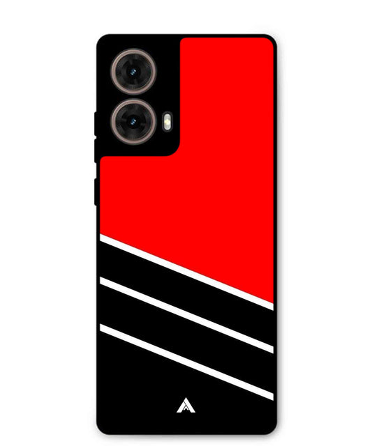 Stripe Pattern 7 Metal Back Cover Phone Case for Moto Edge 50 Fusion