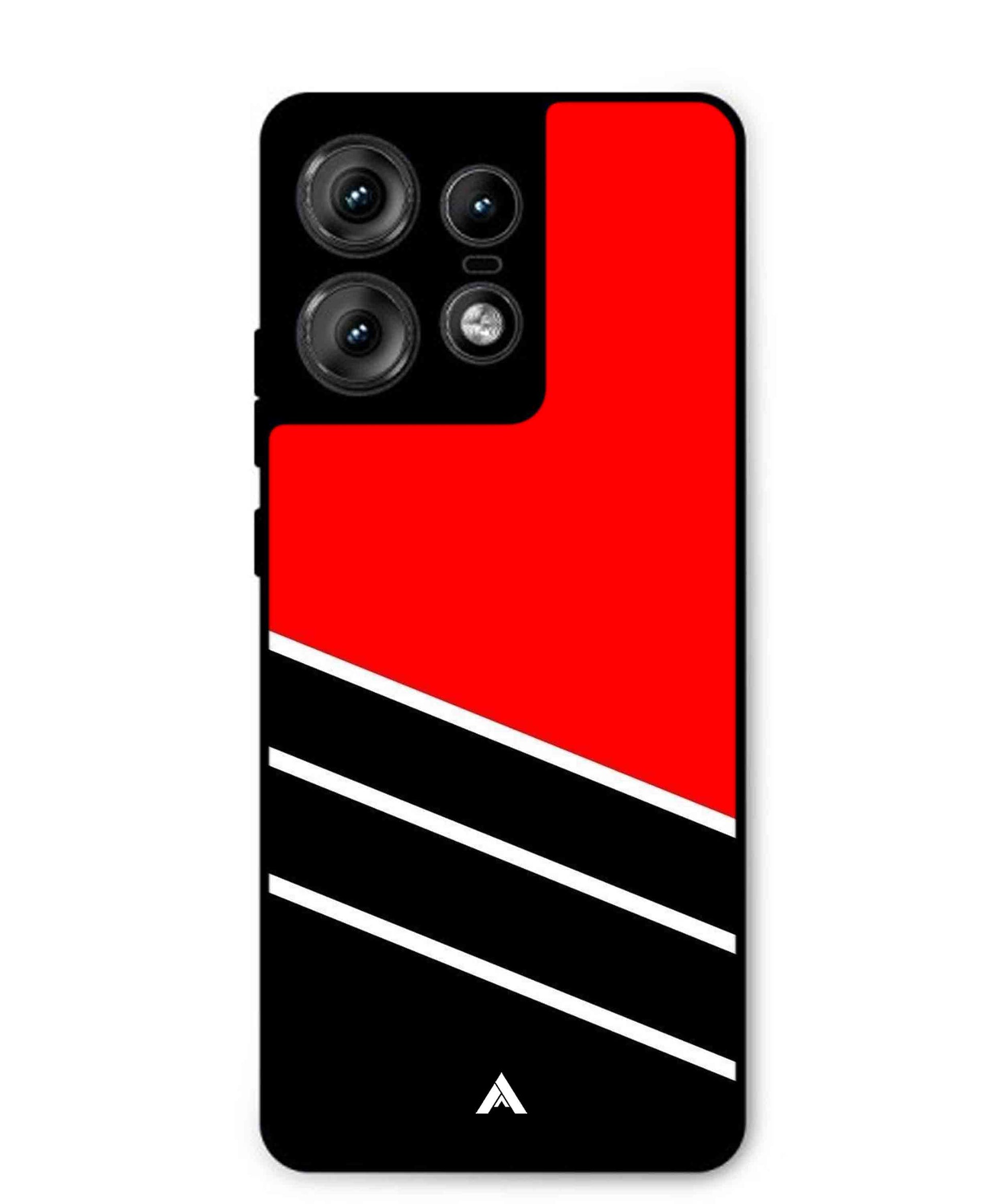 Stripe Pattern 7 Metal Back Cover Phone Case for Moto Edge 50 Pro
