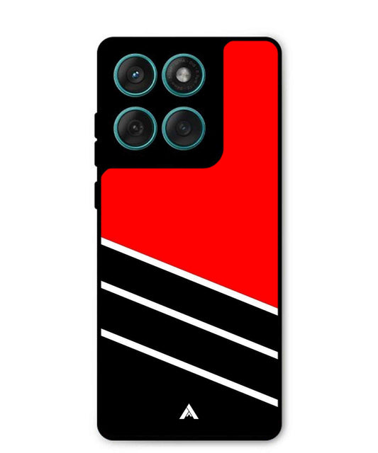 Stripe Pattern 7 Metal Back Cover Phone Case for Moto Edge 60 Fusion