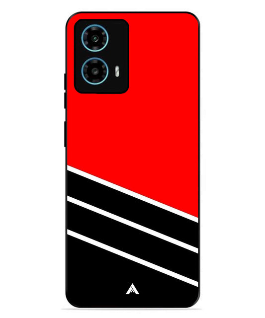 Stripe Pattern 7 Metal Back Cover Phone Case for Moto G34