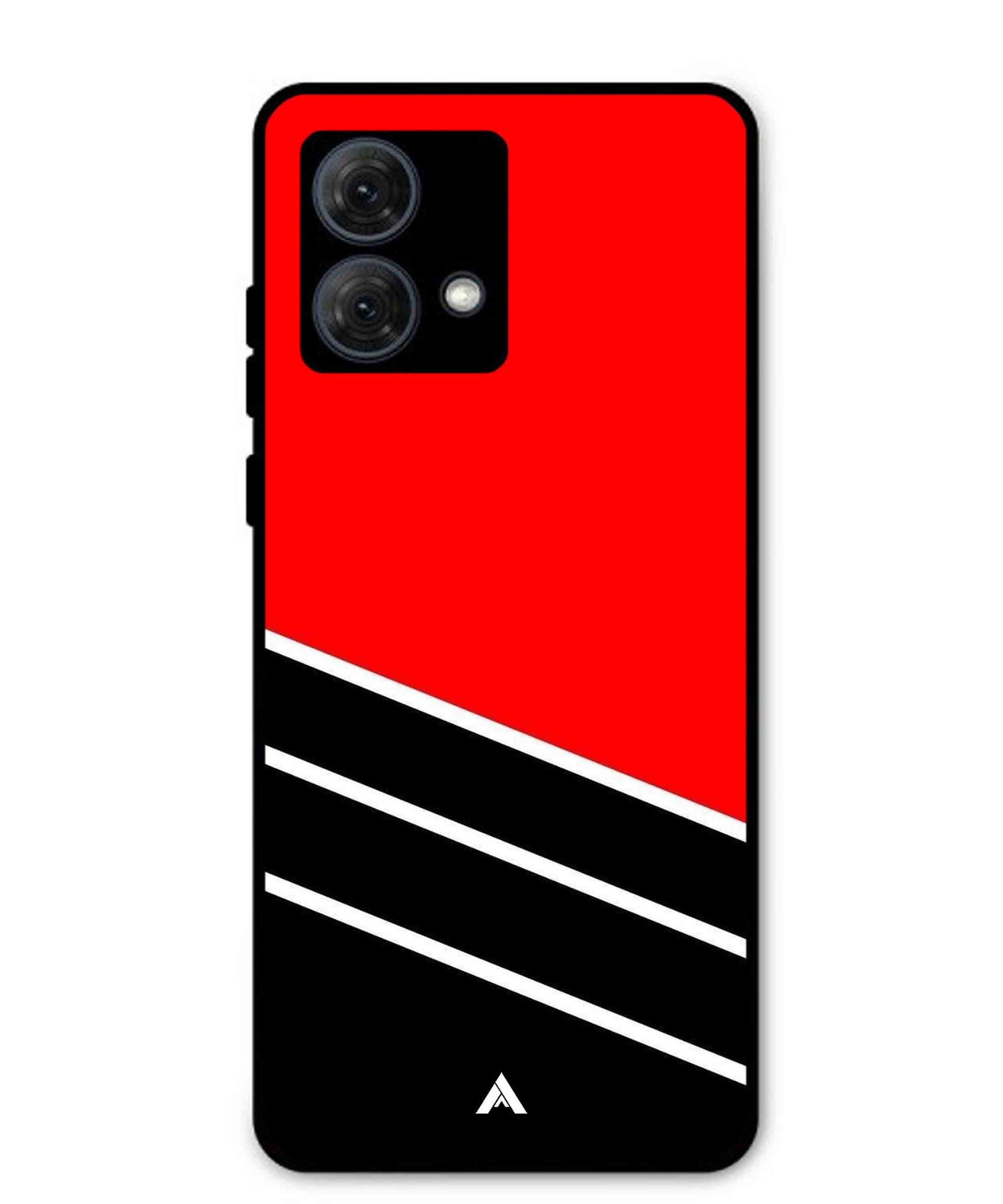 Stripe Pattern 7 Metal Back Cover Phone Case for Moto G84