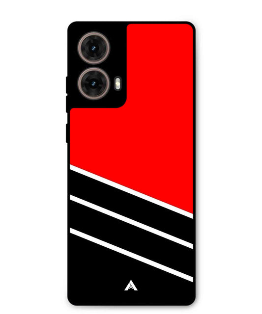 Stripe Pattern 7 Metal Back Cover Phone Case for Moto G85