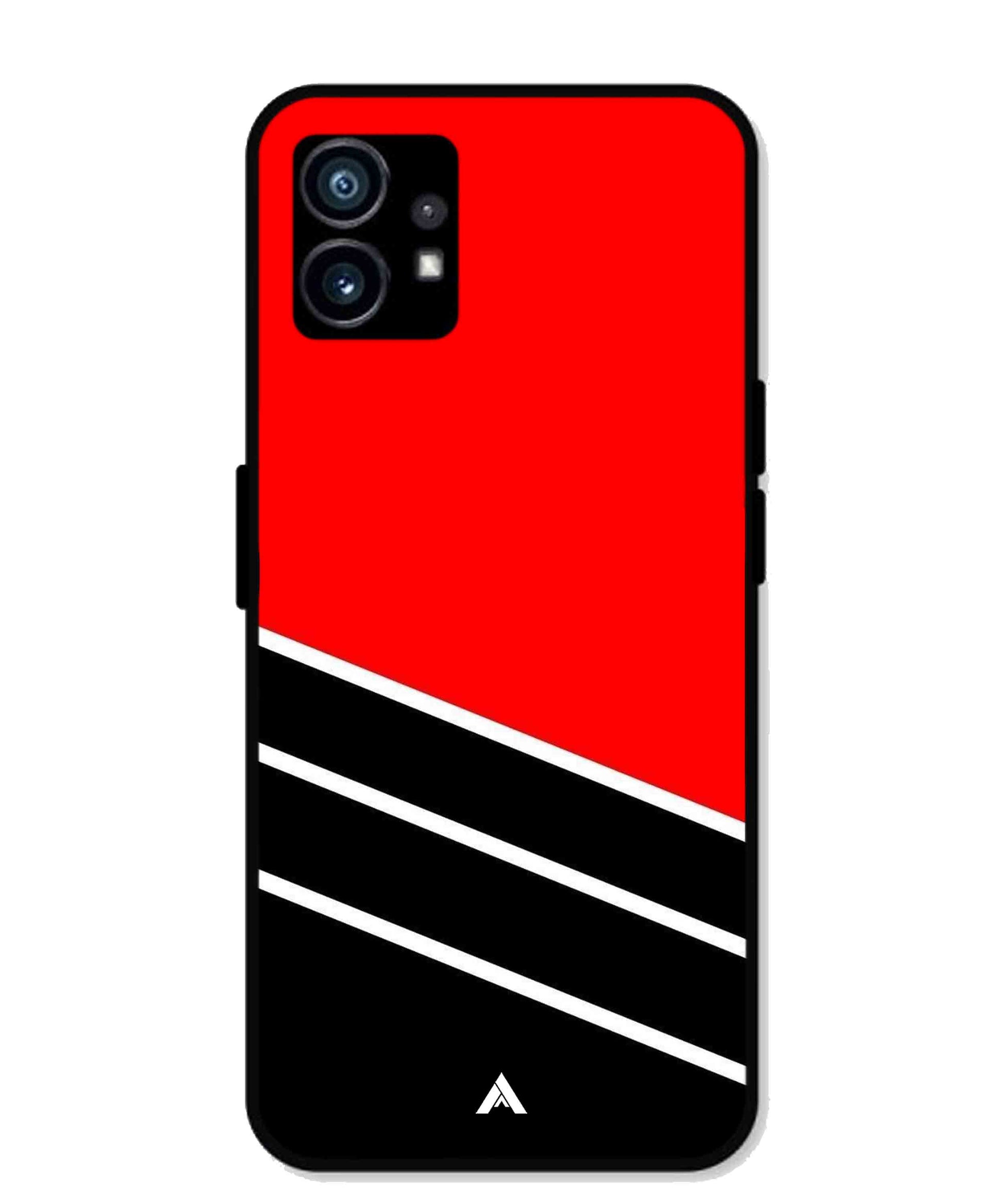 Stripe Pattern 7 Metal Back Cover Phone Case for Nothing Phone 1