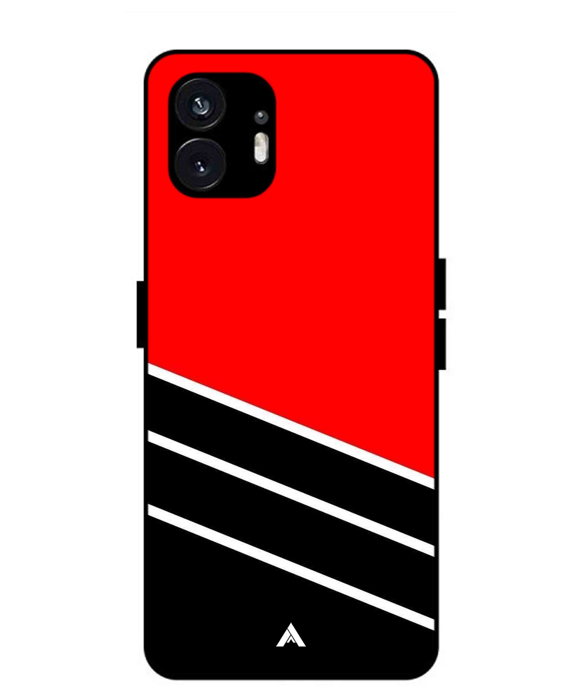 Stripe Pattern 7 Metal Back Cover Phone Case for Nothing Phone 2a