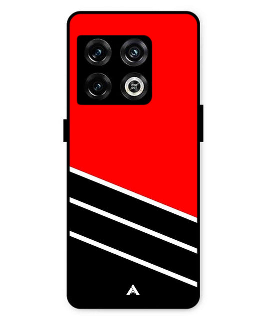 Stripe Pattern 7 Metal Back Cover Phone Case for Oneplus 10 Pro