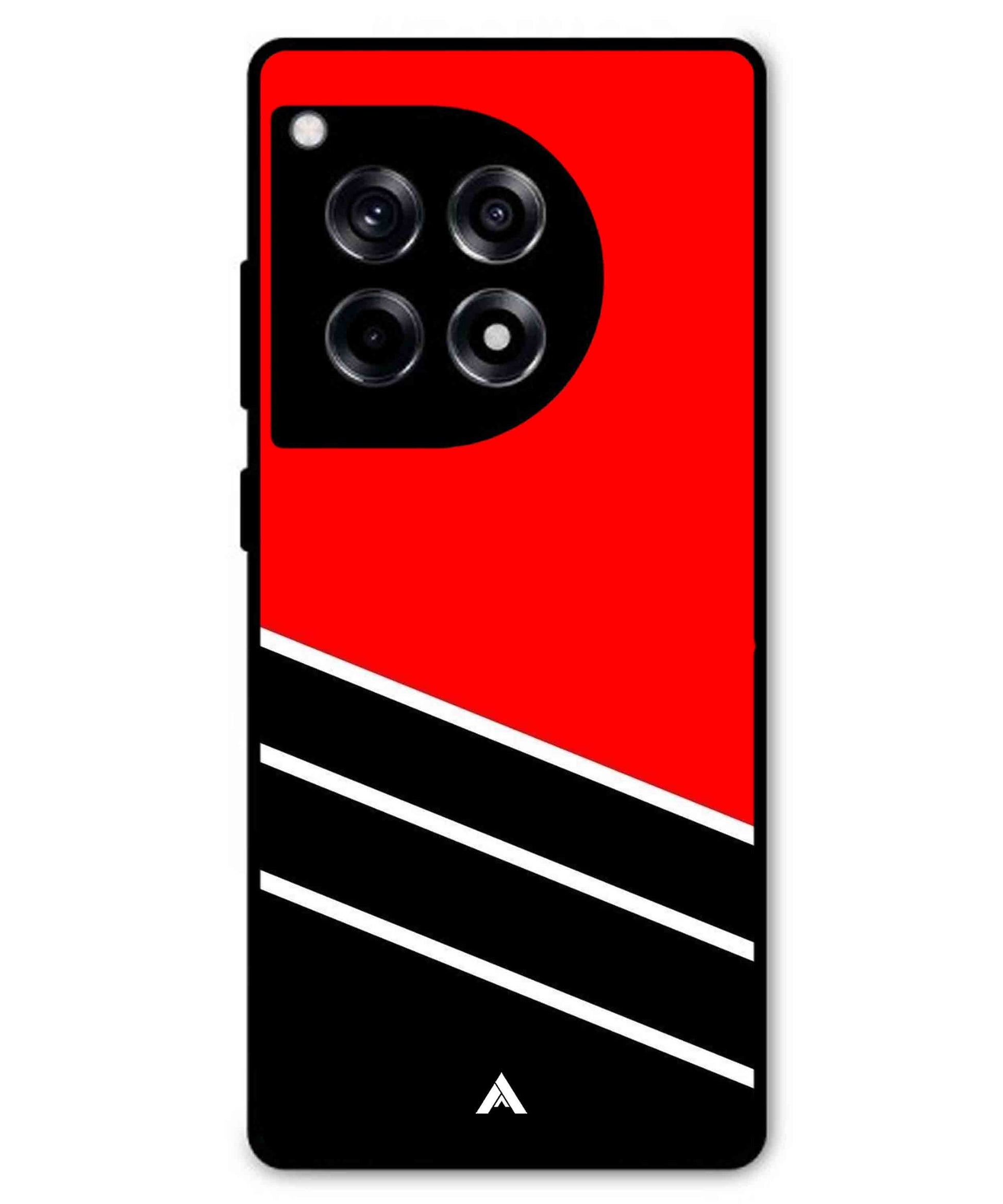Stripe Pattern 7 Metal Back Cover Phone Case for Oneplus 12R