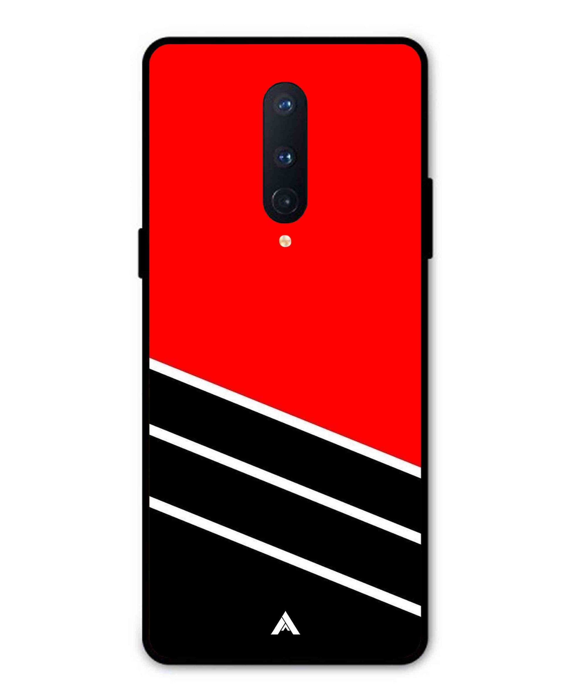 Stripe Pattern 7 Metal Back Cover Phone Case for Oneplus 8