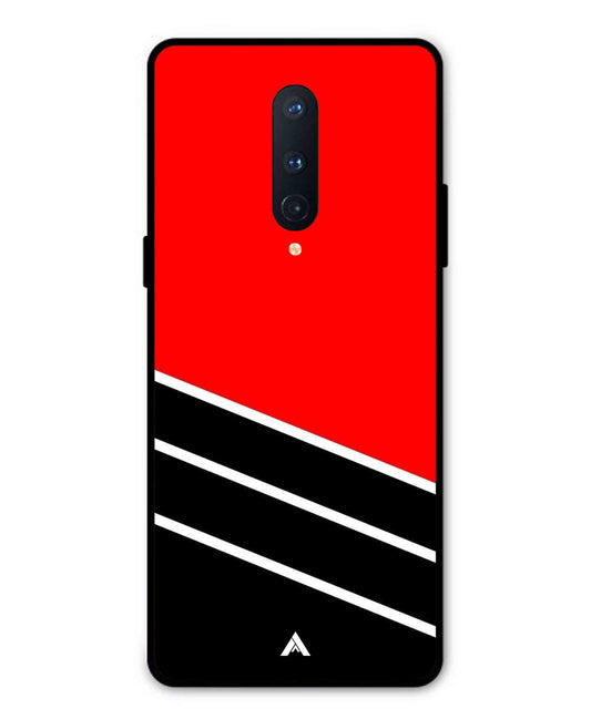 Stripe Pattern 7 Metal Back Cover Phone Case for Oneplus 8