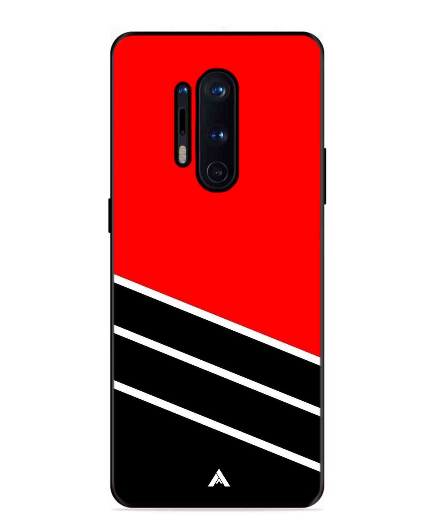 Stripe Pattern 7 Metal Back Cover Phone Case for Oneplus 8 Pro