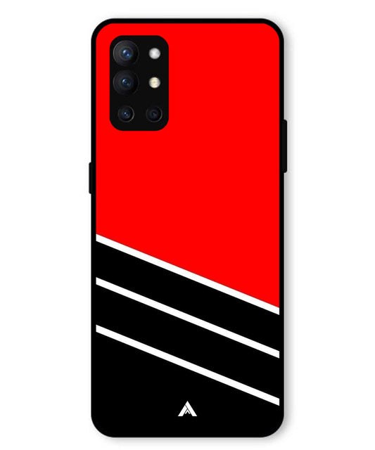Stripe Pattern 7 Metal Back Cover Phone Case for Oneplus 9R