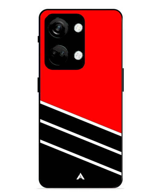 Stripe Pattern 7 Metal Back Cover Phone Case for Oneplus Nord 3