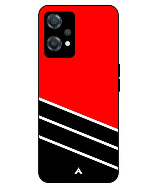 Stripe Pattern 7 Metal Back Cover Phone Case for Oneplus Nord CE 2 Lite