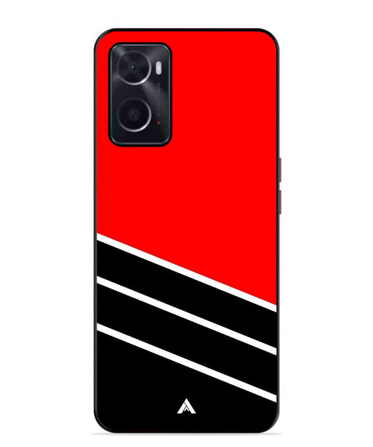 Stripe Pattern 7 Metal Back Cover Phone Case for Oppo A36