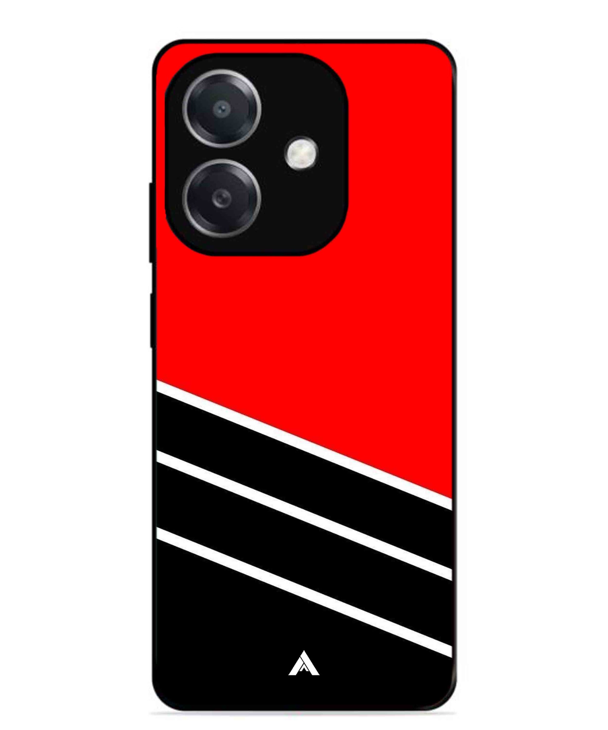 Stripe Pattern 7 Metal Back Cover Phone Case for Oppo A3X