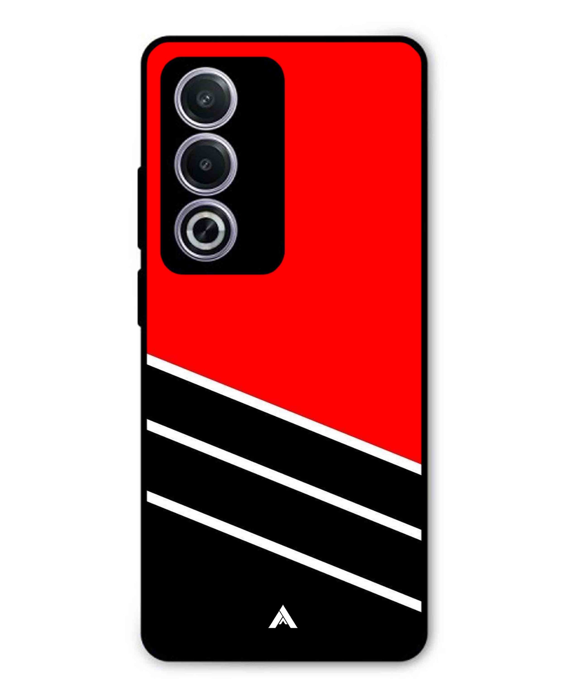 Stripe Pattern 7 Metal Back Cover Phone Case for Oppo A3 Pro