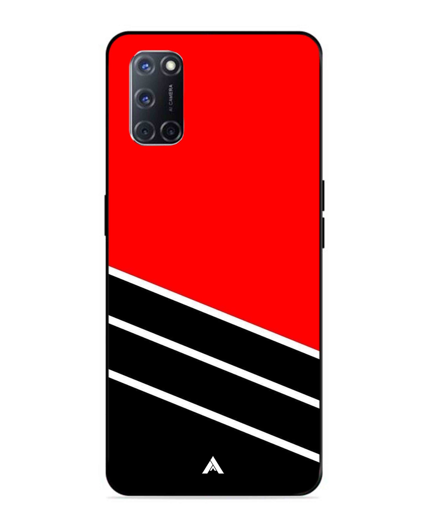 Stripe Pattern 7 Metal Back Cover Phone Case for Oppo A52