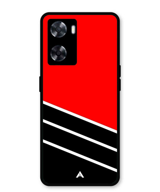 Stripe Pattern 7 Metal Back Cover Phone Case for Oppo A57