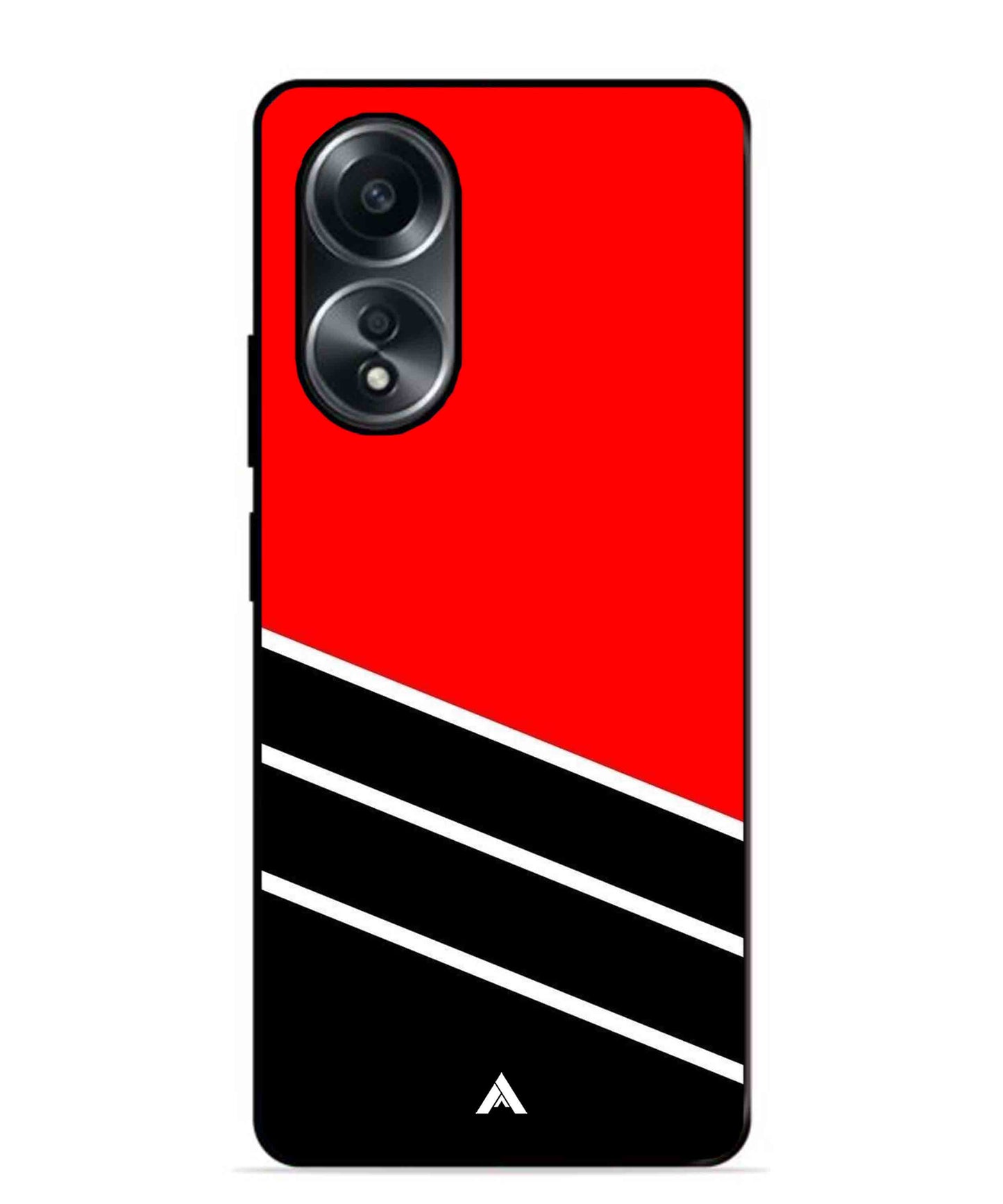 Stripe Pattern 7 Metal Back Cover Phone Case for Oppo A58