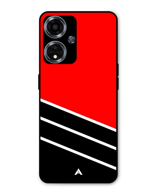 Stripe Pattern 7 Metal Back Cover Phone Case for Oppo A59