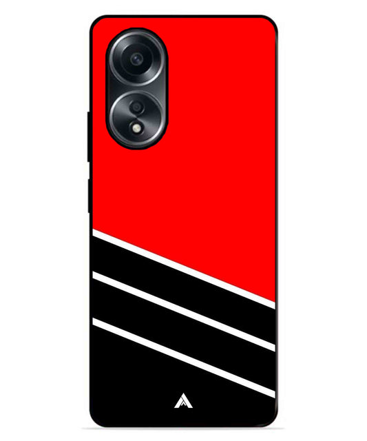 Stripe Pattern 7 Metal Back Cover Phone Case for Oppo A78