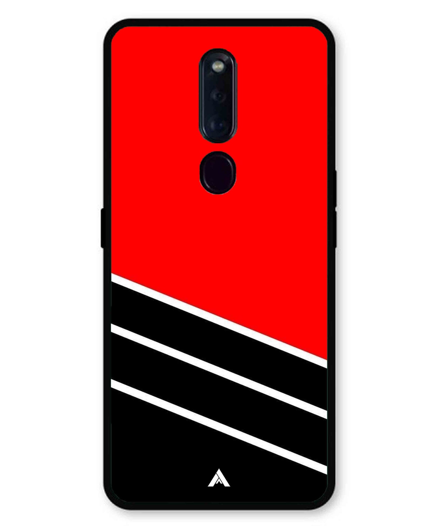 Stripe Pattern 7 Metal Back Cover Phone Case for Oppo F11 Pro