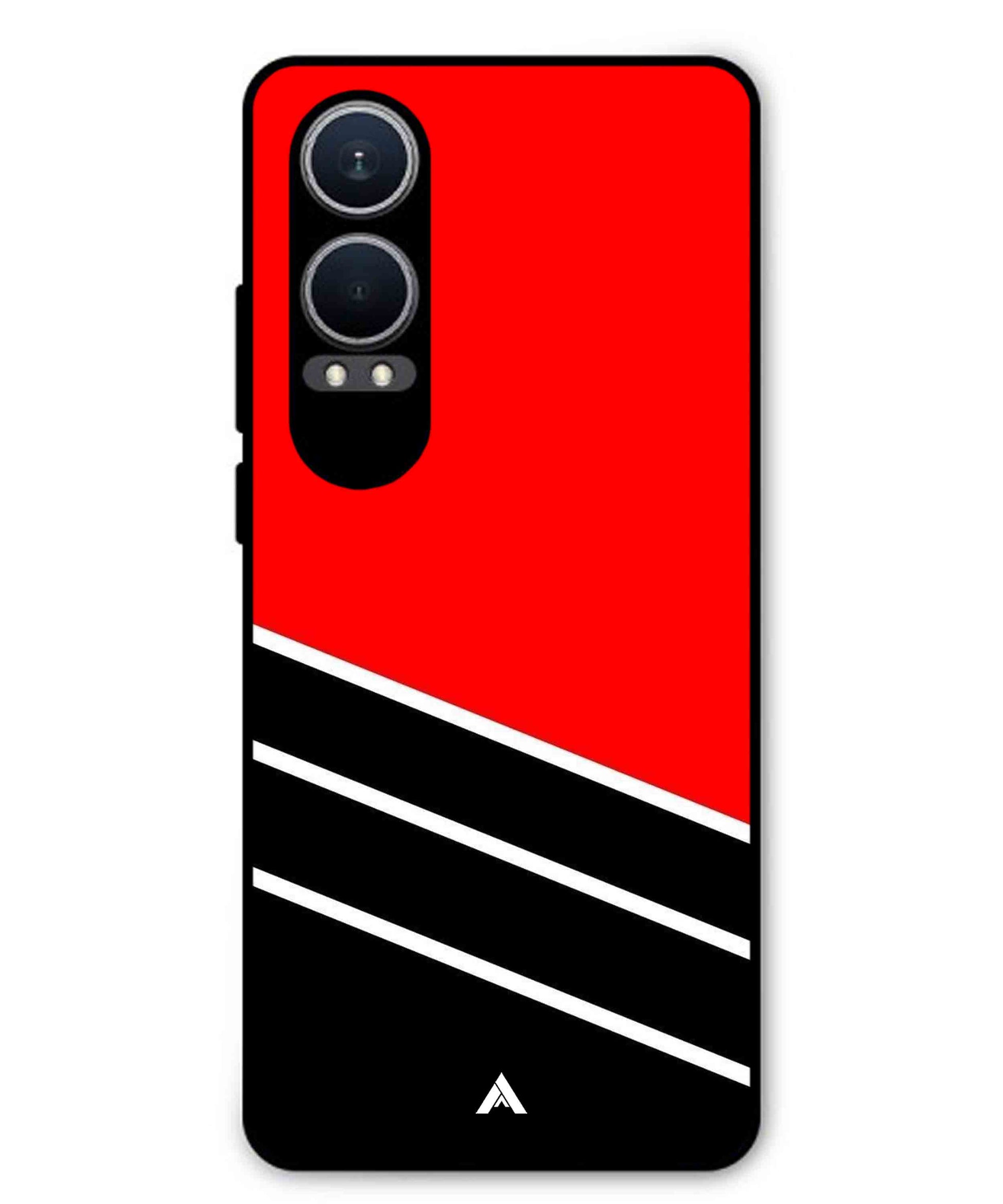 Stripe Pattern 7 Metal Back Cover Phone Case for Oppo K12x