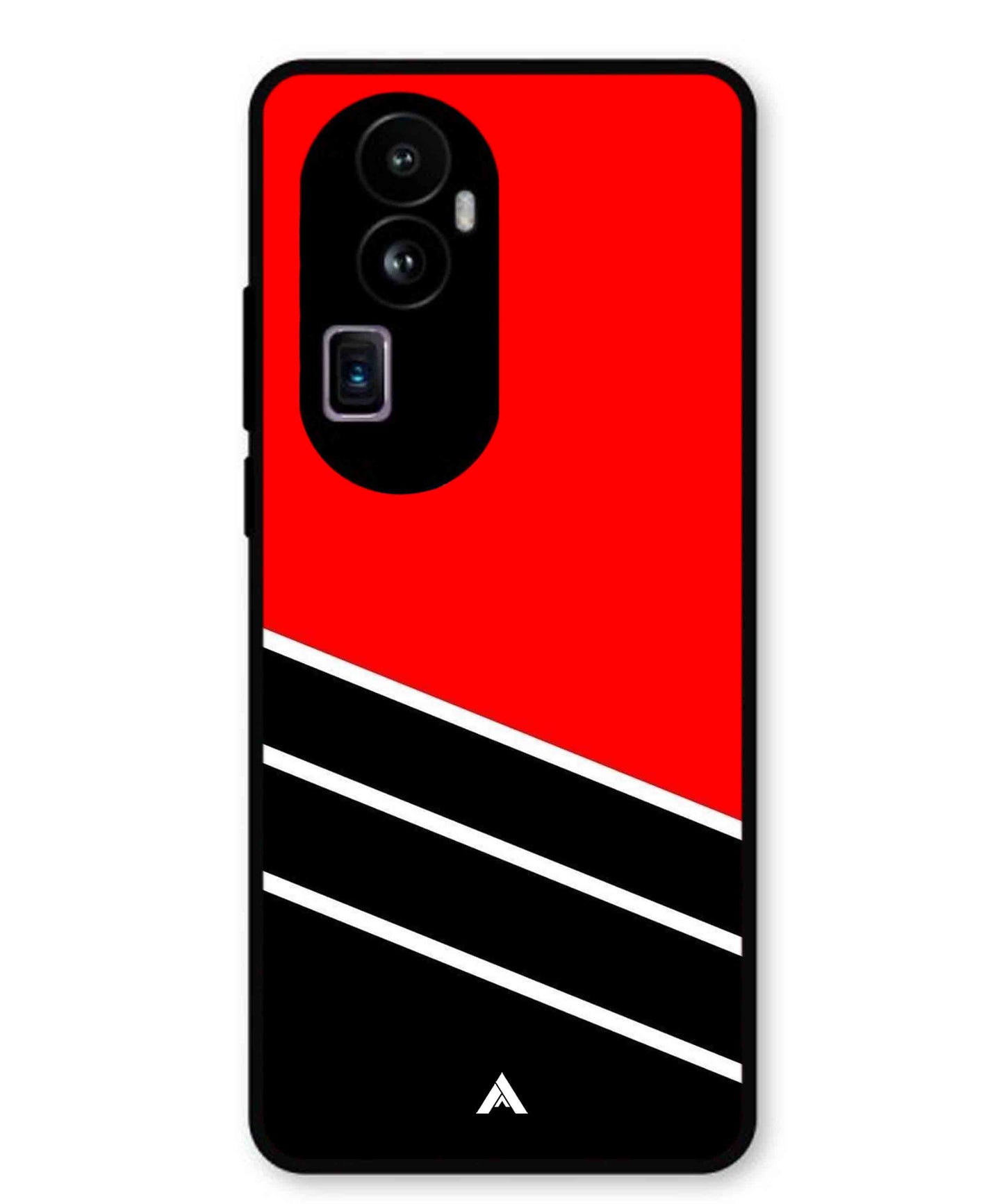 Stripe Pattern 7 Metal Back Cover Phone Case for Oppo Reno 10 Pro Plus