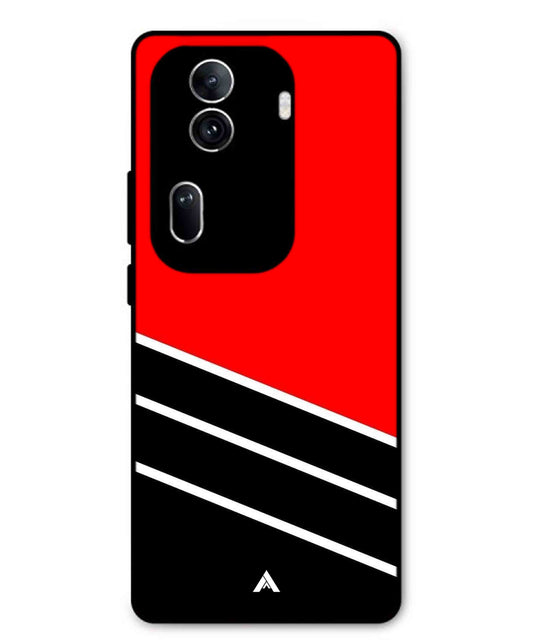 Stripe Pattern 7 Metal Back Cover Phone Case for Oppo Reno 11 Pro