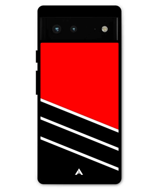 Stripe Pattern 7 Metal Back Cover Phone Case for Pixel 6 Pro