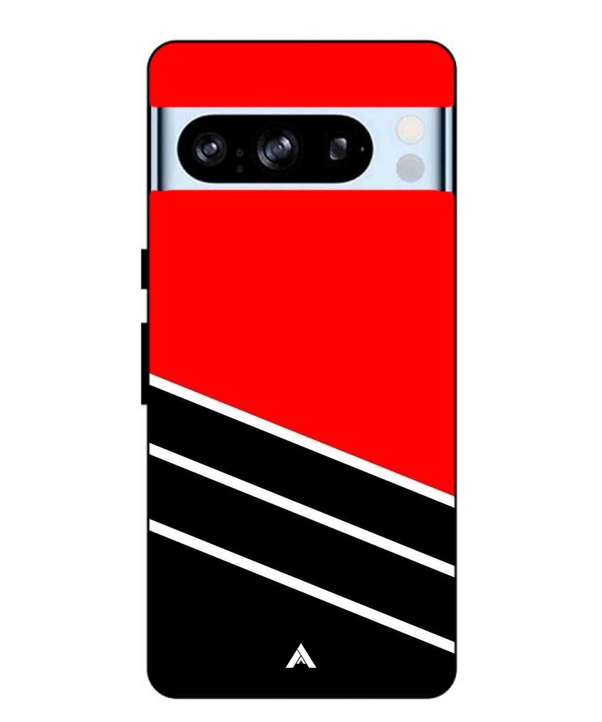 Stripe Pattern 7 Metal Back Cover Phone Case for Pixel 8 Pro