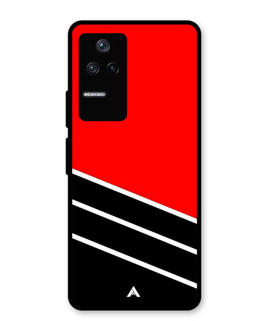 Stripe Pattern 7 Metal Back Cover Phone Case for Poco F4