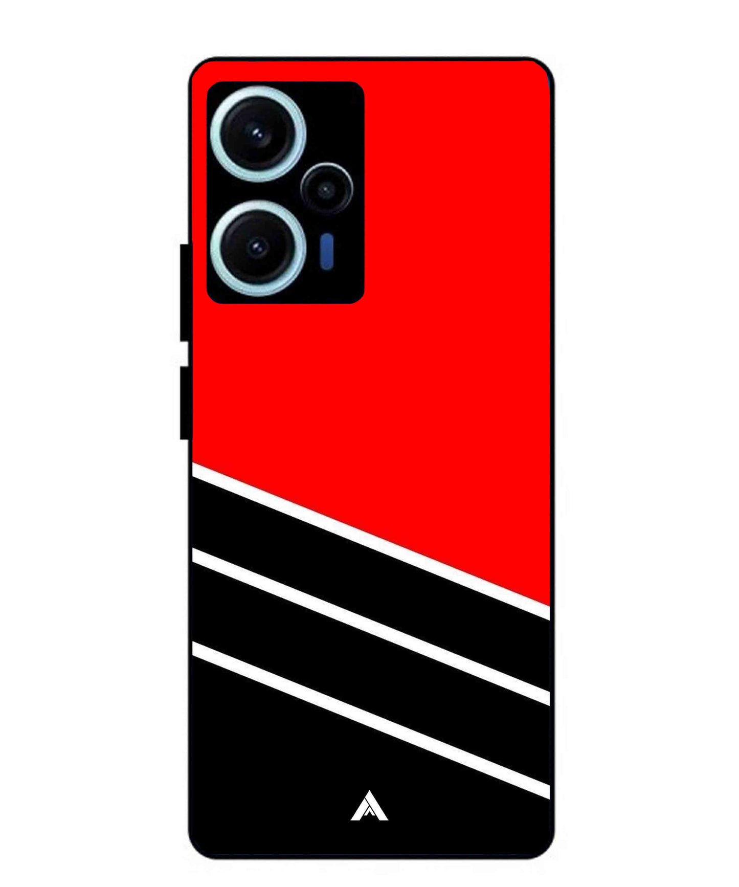 Stripe Pattern 7 Metal Back Cover Phone Case for Poco F5