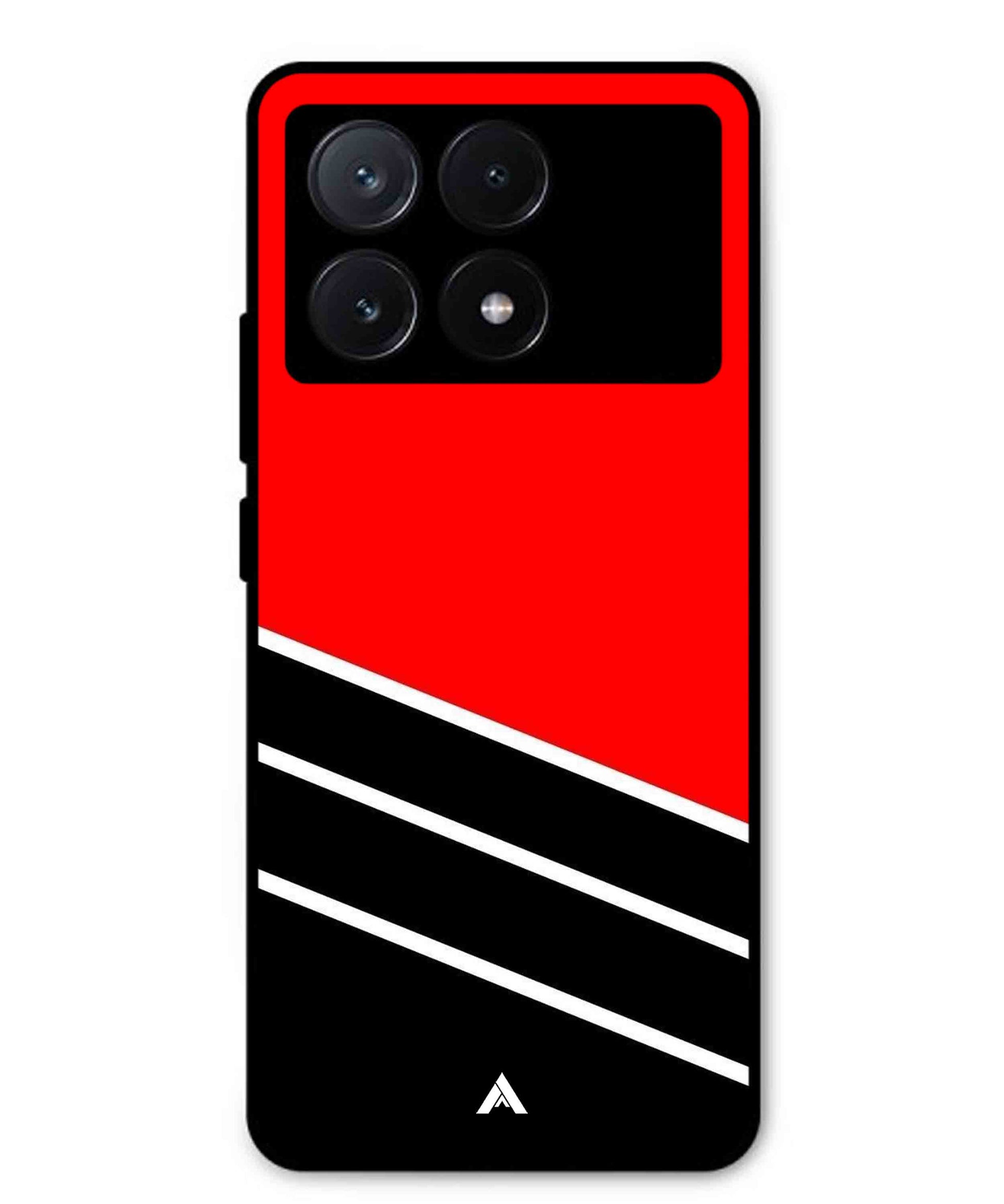 Stripe Pattern 7 Metal Back Cover Phone Case for Poco X6 Pro