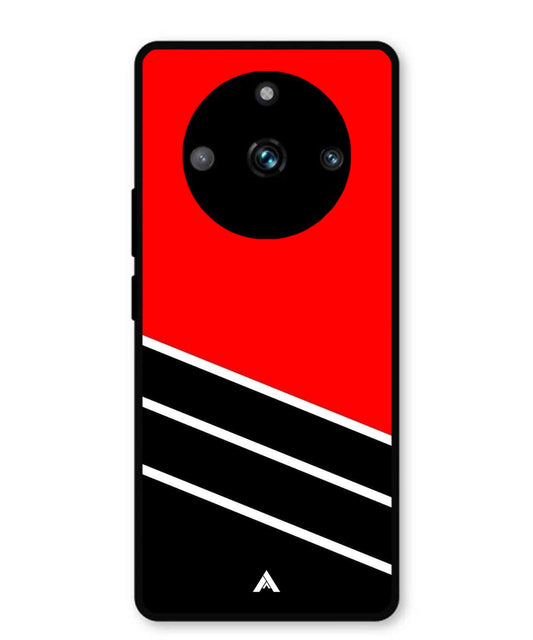 Stripe Pattern 7 Metal Back Cover Phone Case for Realme 11 Pro Plus