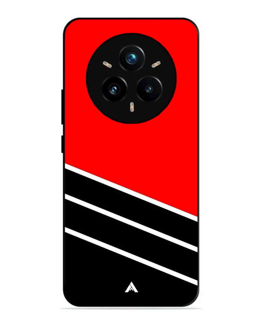 Stripe Pattern 7 Metal Back Cover Phone Case for Realme 14 Pro