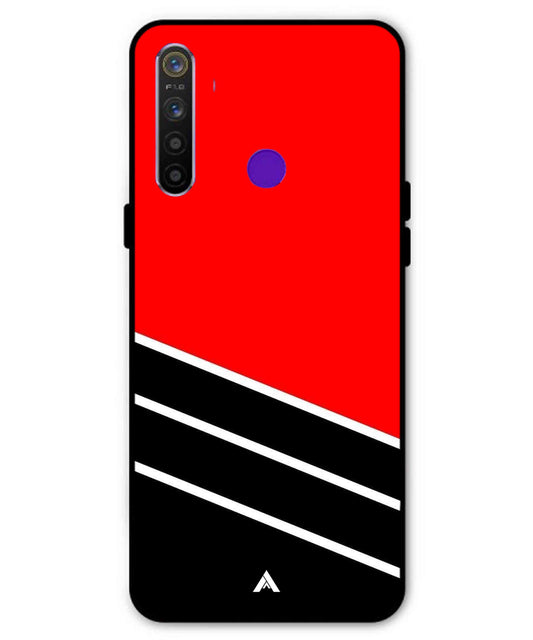 Stripe Pattern 7 Metal Back Cover Phone Case for Realme 5s
