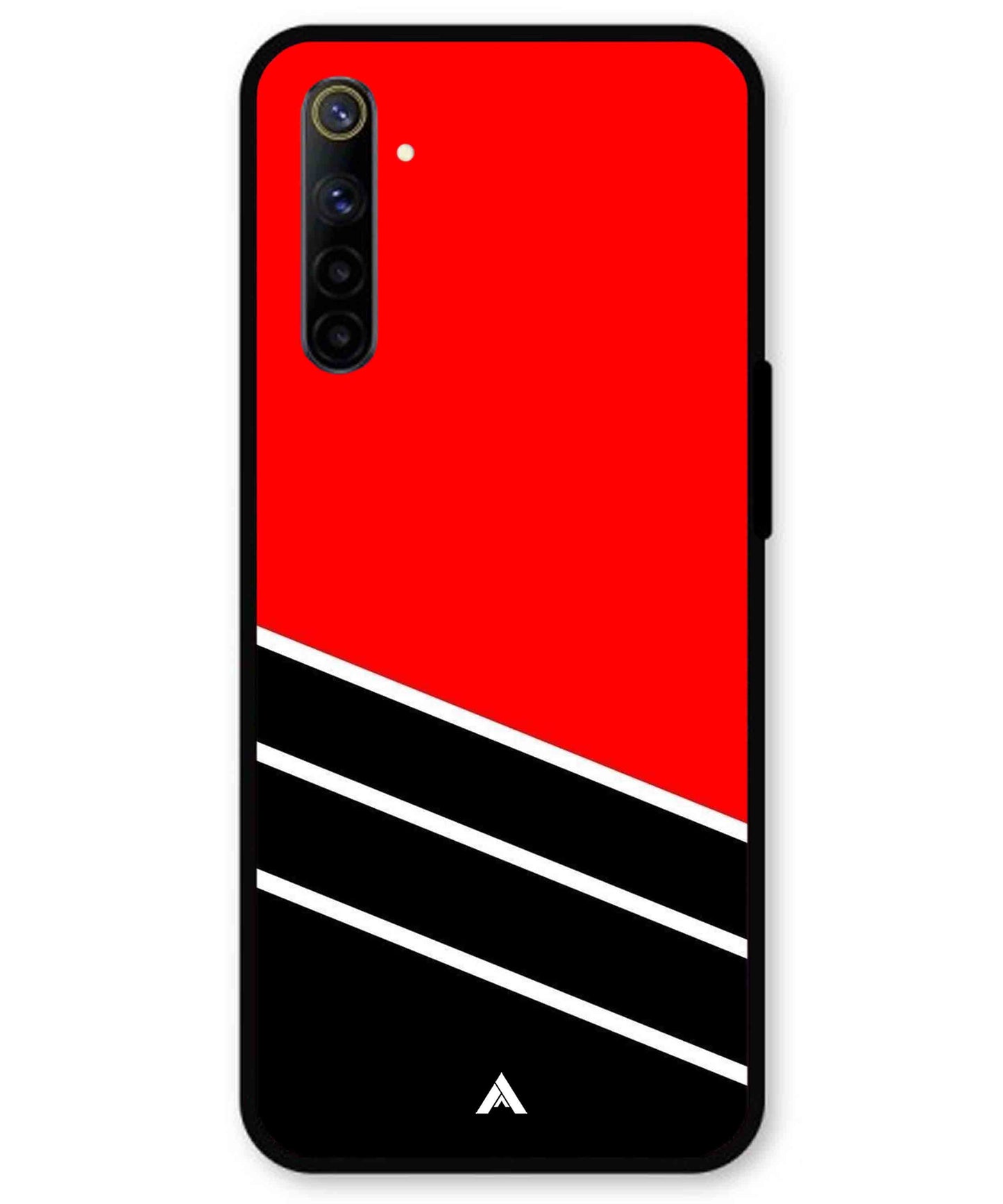 Stripe Pattern 7 Metal Back Cover Phone Case for Realme 6i