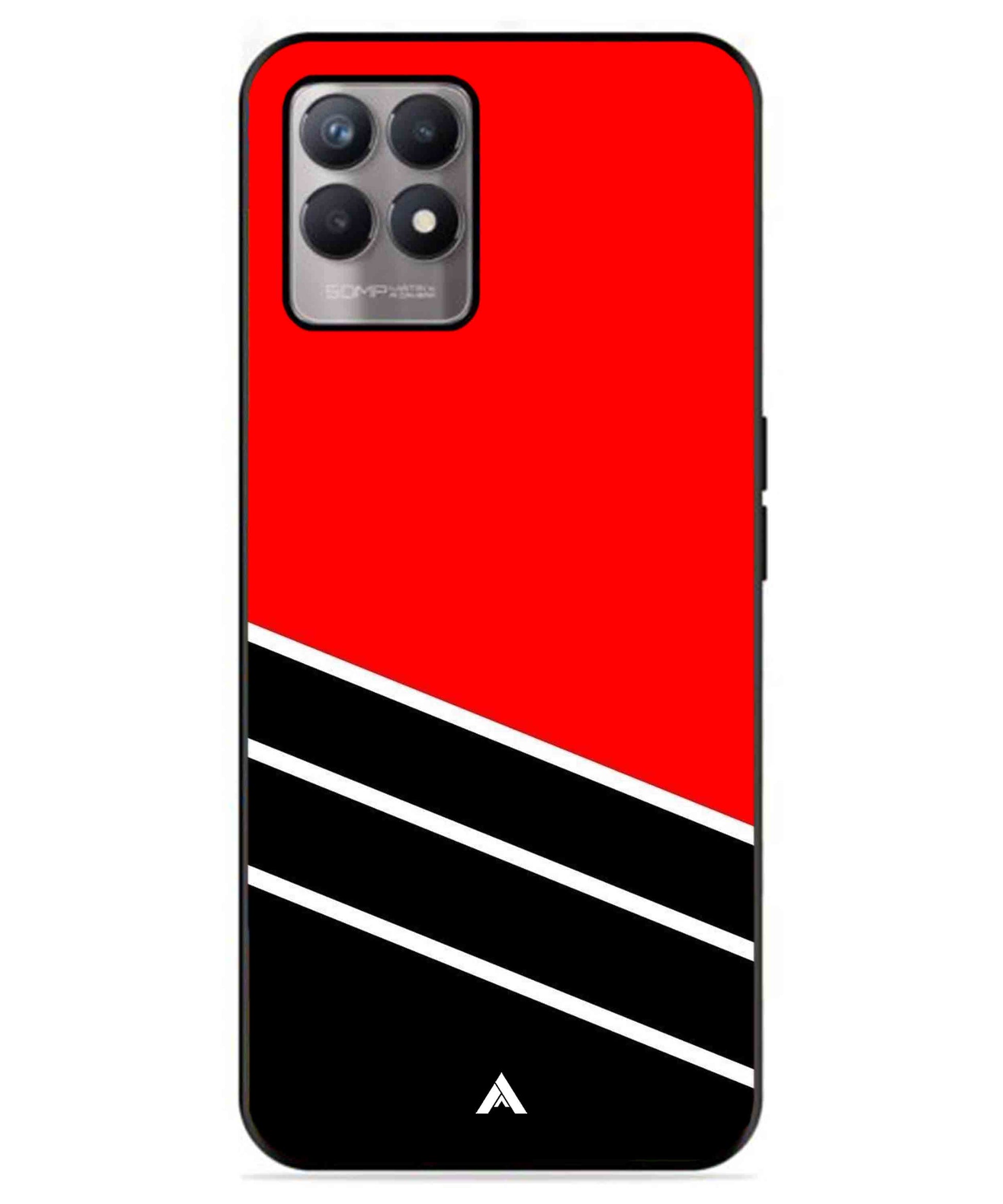Stripe Pattern 7 Metal Back Cover Phone Case for Realme 8 4G