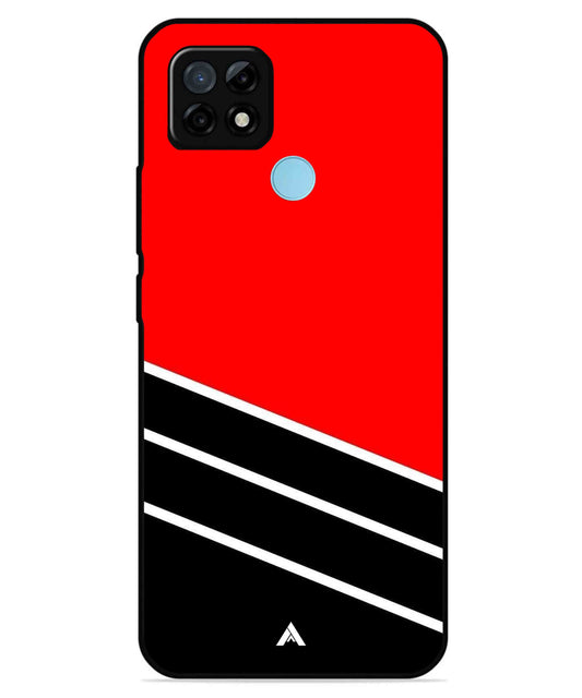 Stripe Pattern 7 Metal Back Cover Phone Case for Realme C21