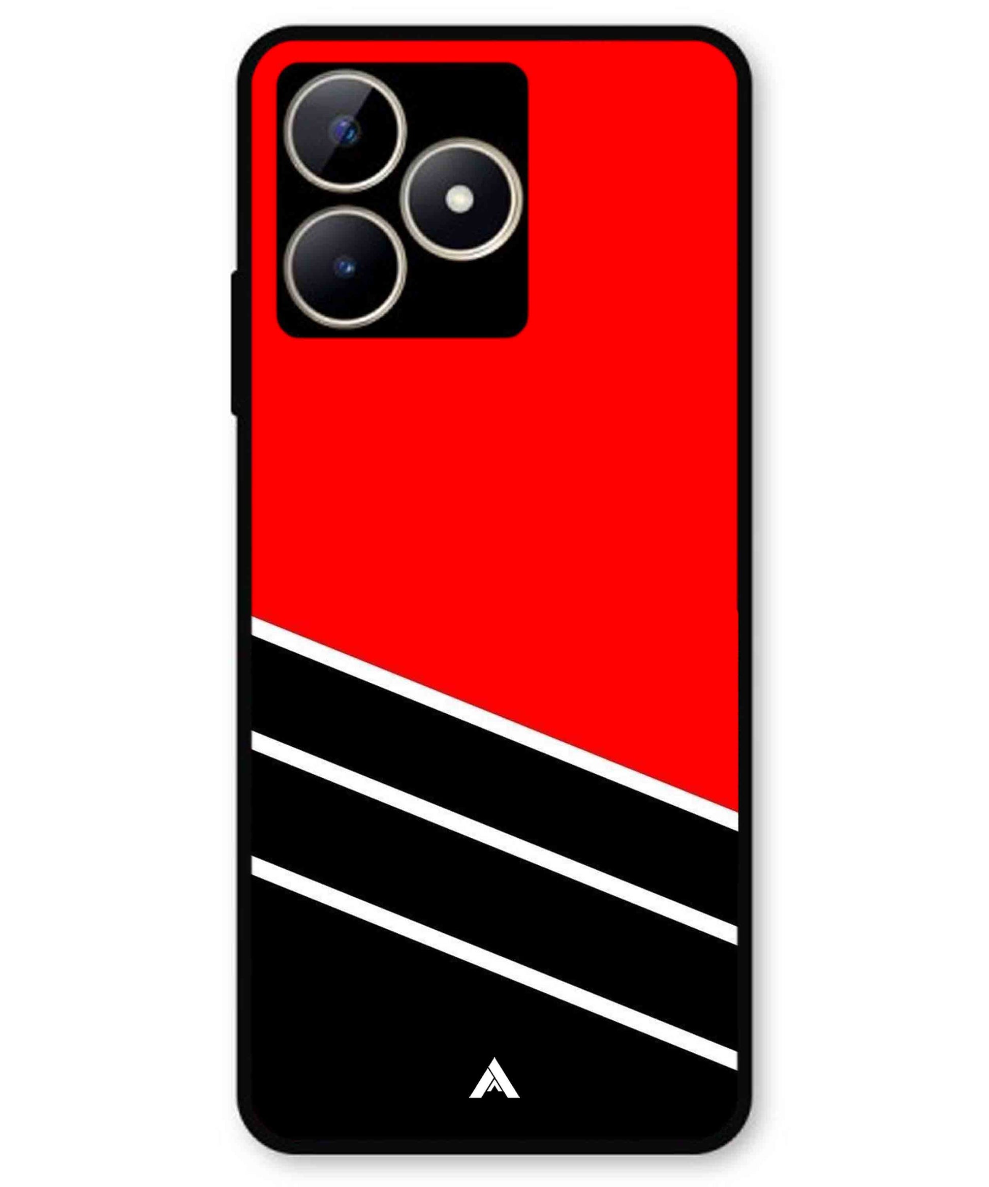 Stripe Pattern 7 Metal Back Cover Phone Case for Realme C51