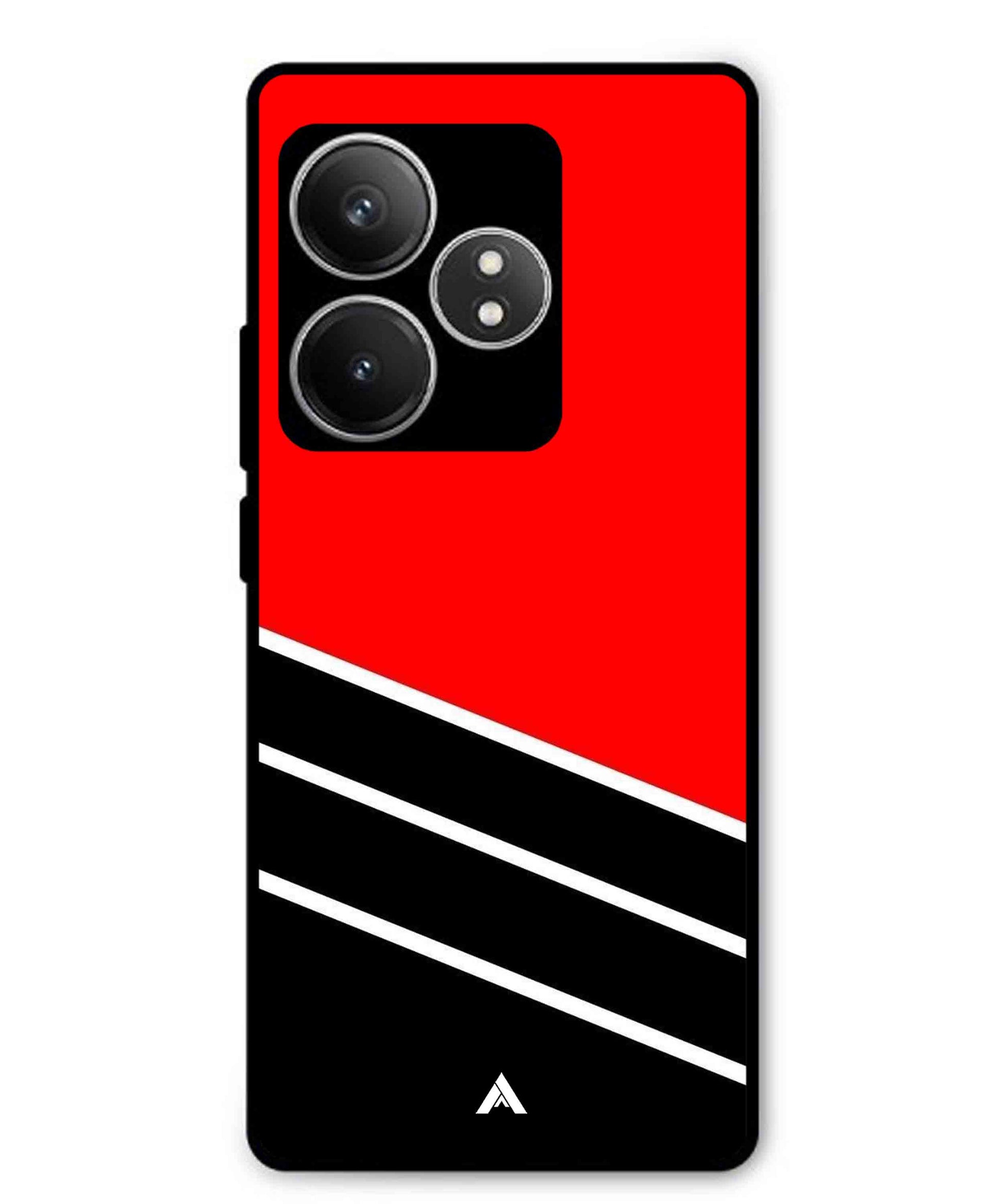 Stripe Pattern 7 Metal Back Cover Phone Case for Realme GT 6T