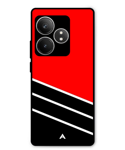 Stripe Pattern 7 Metal Back Cover Phone Case for Realme GT 6T