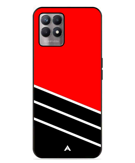 Stripe Pattern 7 Metal Back Cover Phone Case for Realme Narzo 50