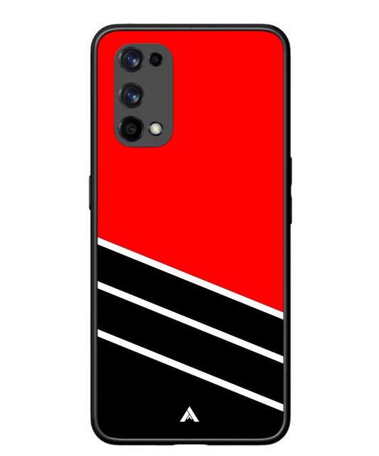 Stripe Pattern 7 Metal Back Cover Phone Case for Realme X7 Pro