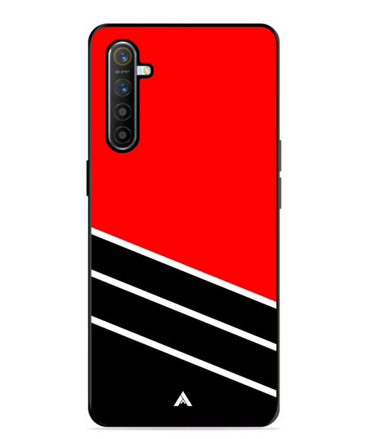 Stripe Pattern 7 Metal Back Cover Phone Case for Realme XT