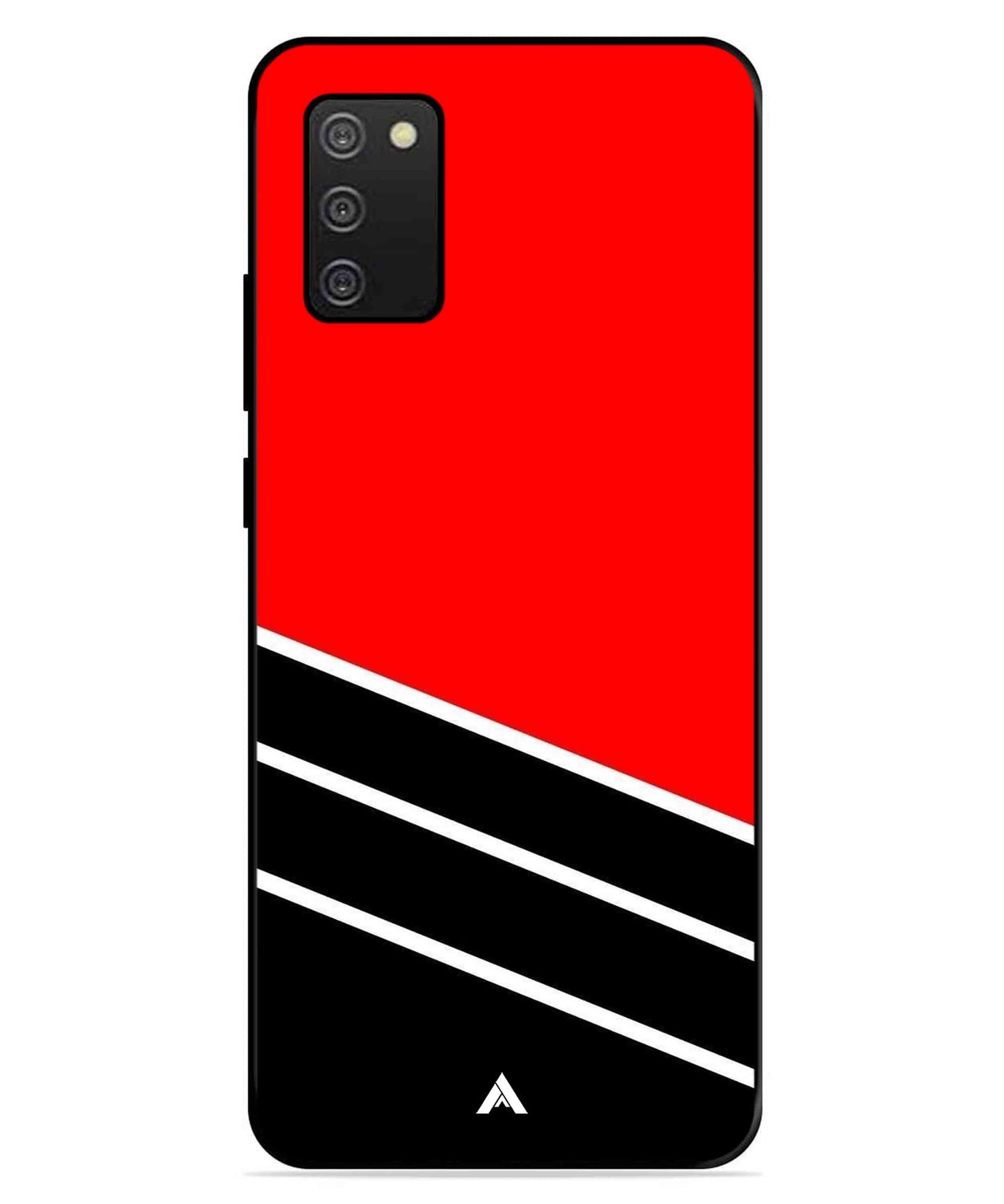 Stripe Pattern 7 Metal Back Cover Phone Case for Samsung Galaxy A03s